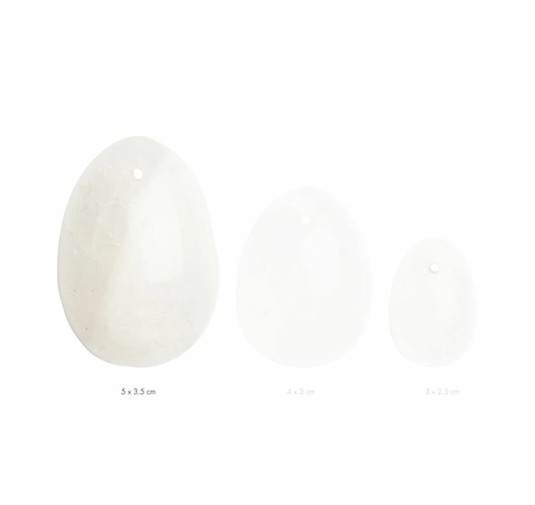 Kulka gejszy - La Gemmes Yoni Egg Clear Quartz L